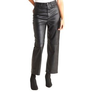 The Baxter Vegan Leather Rib-Cage Boot Cut Pants